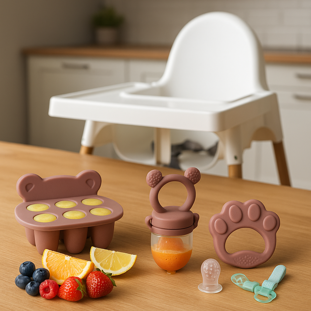 WAJIAYON Baby Breastmilk Popsicle Molds & Fruit Feeders – 3 Pack