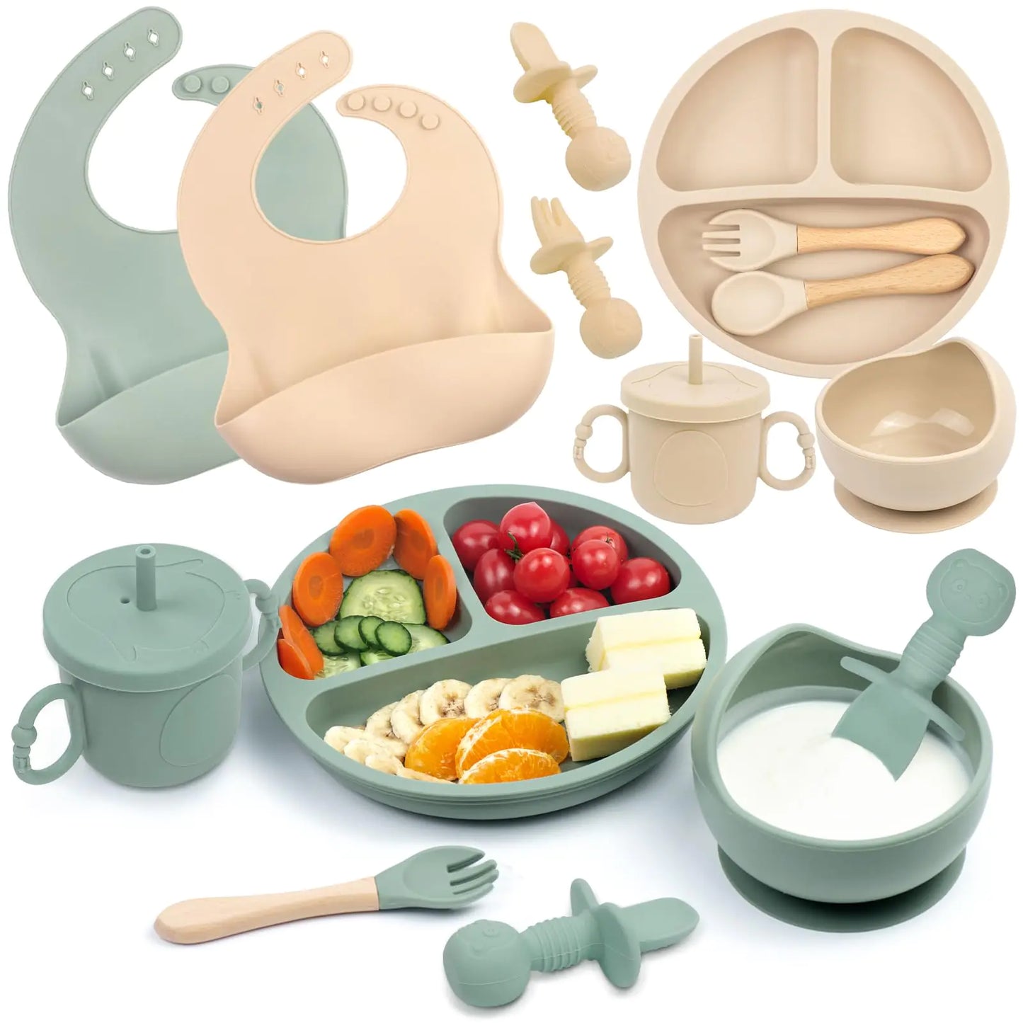 18PC Silicone Infant Dining Kit - Soft Weaning Essentials